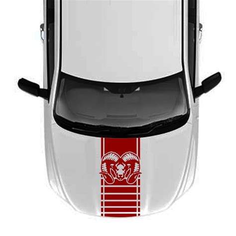 Hood Ram Head Decal Sticker Vinyl For Dodge Ram 2009 - Present