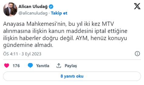 Aym Ek Mtv Karar N Kanuna Ayk R Bularak Iptal Mi Etti Z R Geldi