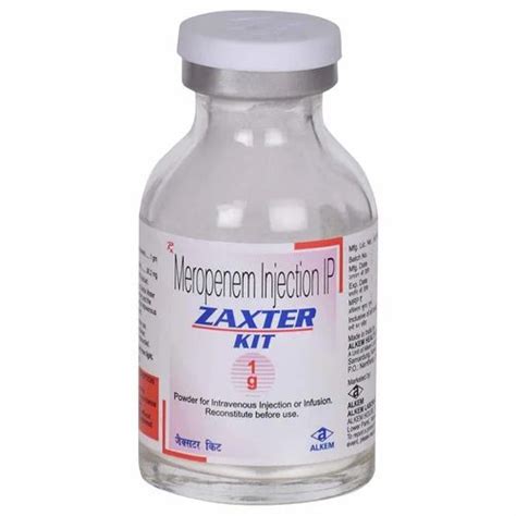 Zaxter Kit 1g Meropenem Injection Ip At Rs 420 Box Meropenem Injection In Noida Id