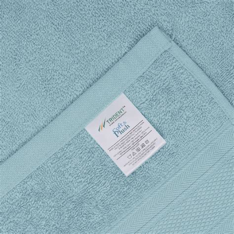 Buy Trident Soft And Plush Blue Solid Cotton Bath Towel X Cm