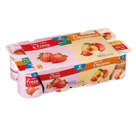 YOGUR SABOR FRESA MACEDONIA ALTEZA 8UDS Supermercados Ruiz Galan