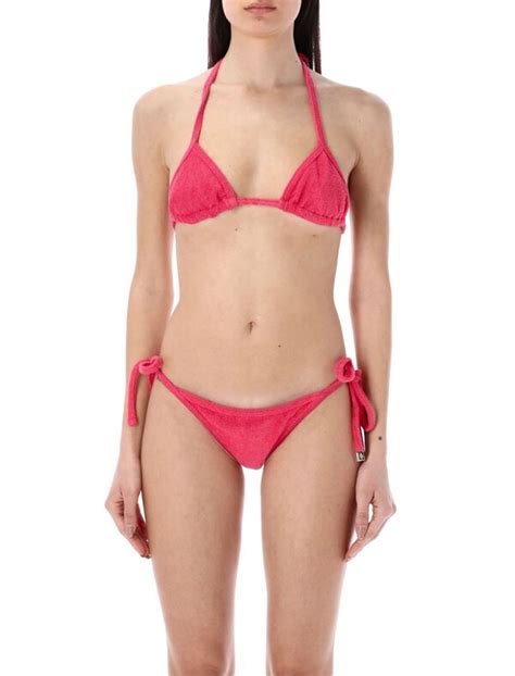 Buy Attico Terry Cloth Jersey Bikini Watermelon At 28 Off Editorialist