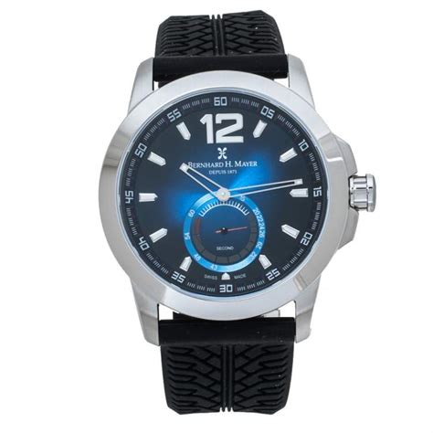 Bernhard H Mayer Blue Stainless Steel Drift Men S Wristwatch Mm