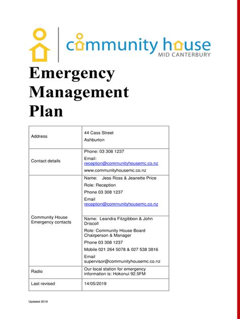 Emergency Management Plan Example Fill Online Printable Fillable Blank Pdffiller