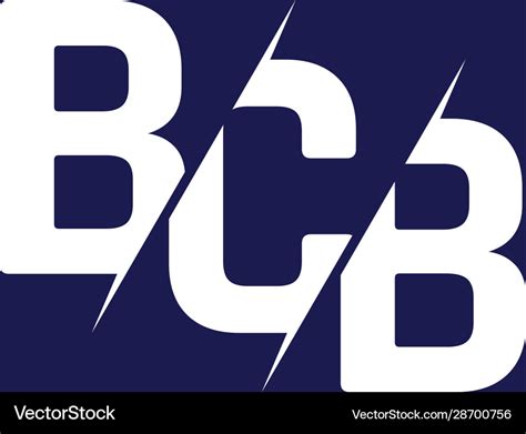 Monogram letters initial logo design bcb Vector Image