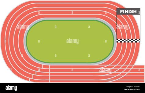 Aerial view of a running track illustration Stock Vector Image & Art ...