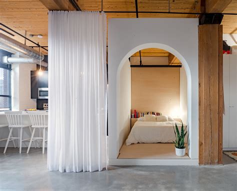 Box Style Bedroom And White Drapes Steals The Show Inside This