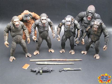 2014 NECA Dawn Of The Planet Of The Apes LOOSE Set Of 6 Figures 1A