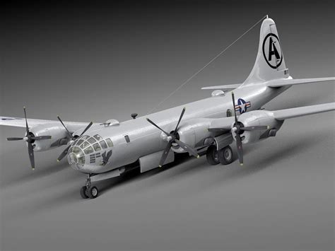 Boeing B-29 Superfortress Bomber 3D Model $149 - .3ds .c4d .fbx .lwo ...