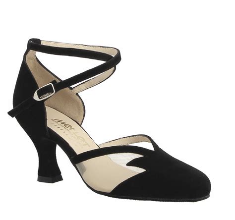 Cholet Soulier De Danse Semelle Suede Cuir Velours Noir