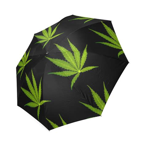 leaf pattern umbrella by Martina Webster Foldable Umbrella (Model U01 ...