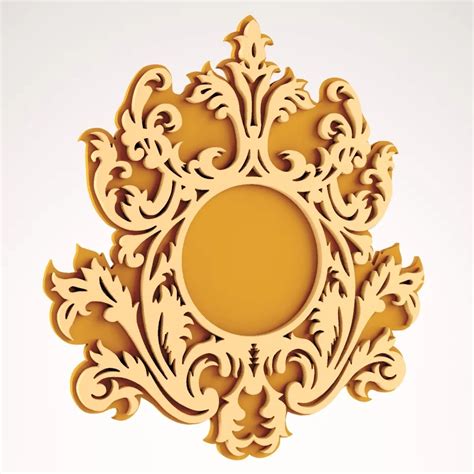 Wall Mirror Frame Design Dxf File Cnc File Cnc Free Vectors