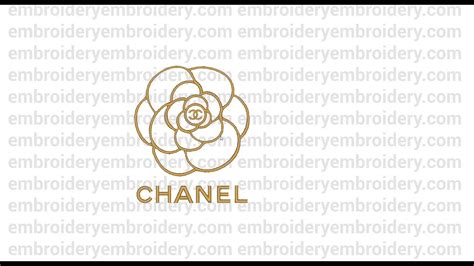 Chanel Flower Logocamellia Machine Embroidery Designs Embroidering