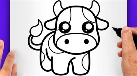 Trop Facile Dessin De Vache Kawaii Pour D Butant Youtube