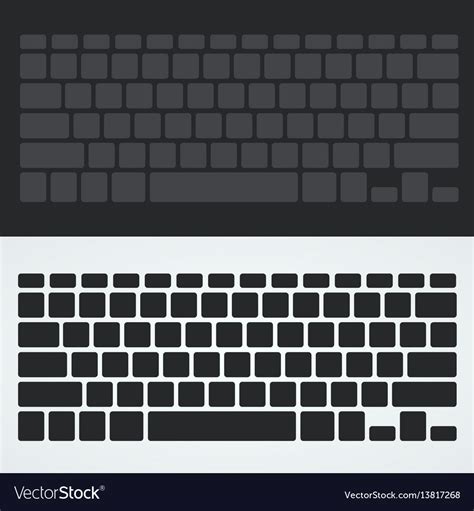 Silhouette keyboard Royalty Free Vector Image - VectorStock