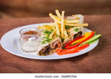 Traditional Yucatan Mexican Cuisine Panucho Salbutes Stock Photo