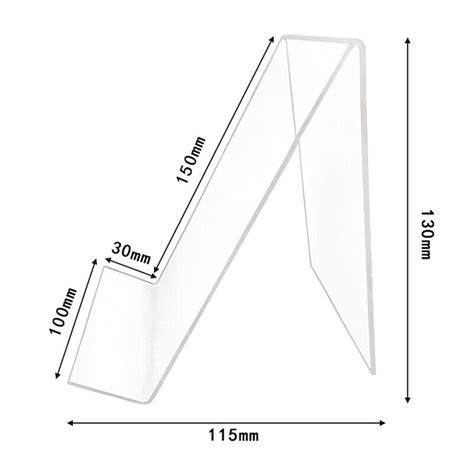 20X Acryl Bücher Ständer mit Leiste Transparente Acryl Display