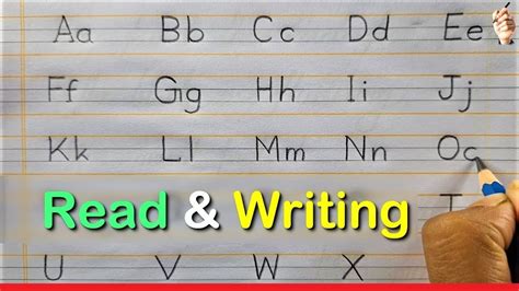 Aa To Zz Alphabet Writing And Read For Beginners English Letter