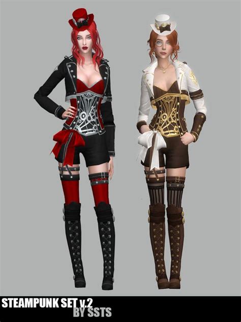 Steampunk Set V 2 By Ssts Strange Storyteller Sims 4 Sims