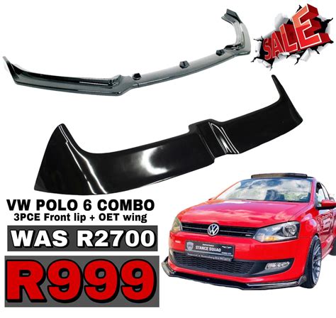 VW POLO 6 COMBO, 3PCE LIP + OET BOOT SPOILER – Autostyling Klerksdorp