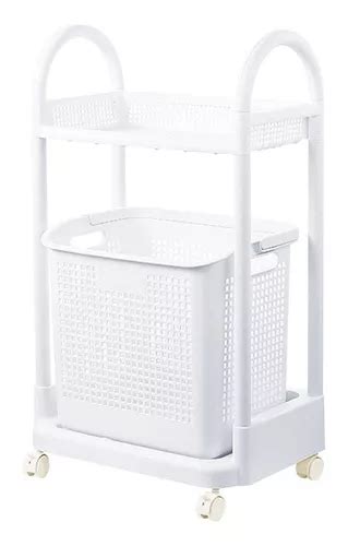 Organizador Cesto Desmontable Canasto Ruedas Baño Cocina Hb