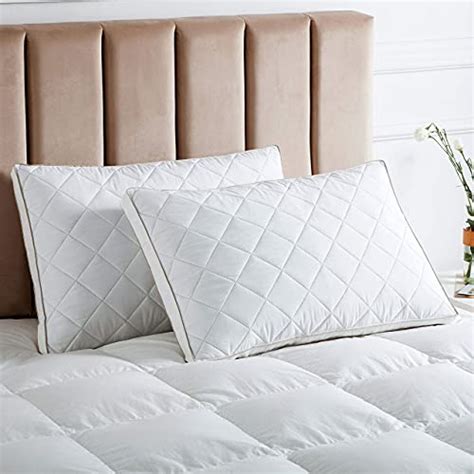 Puredown Natural Goose Down Feather Pillows For Sleeping Gusseted Down