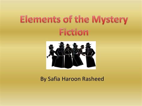 Elements of mystery fiction