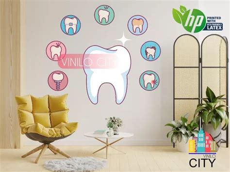 Vinil Decorativo Para Consultorio Dental 1 Mt X 90 Cms