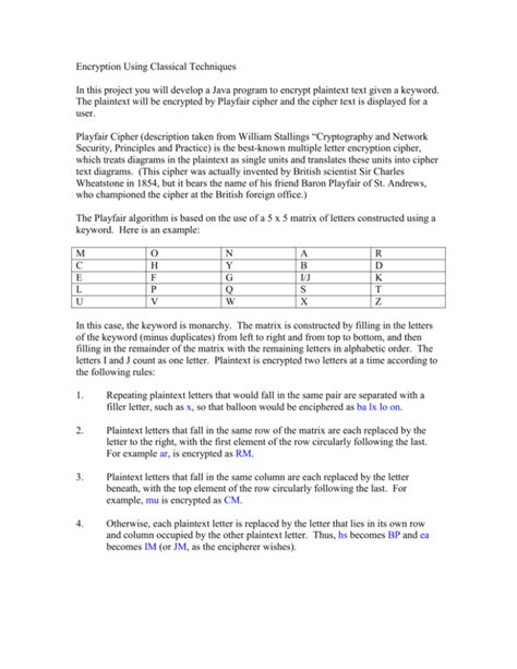 Encryption Using Classical Techniques