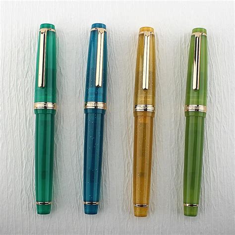 Jinhao Pluma Estilogr Fica Azul Pavo Real 82 Pluma Acr Lica Giratoria