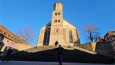 Schwäbisch Hall Sehenswürdigkeit Große Treppe vor St Michael