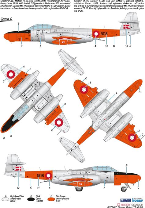 Gloster Meteor Tt Mk Plastic Model Color