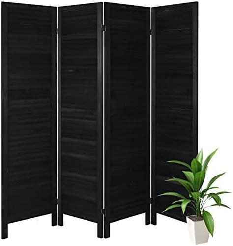 6 Panel Louver Room Divider 5 6ft Tall Wood Partition Room Dividers And