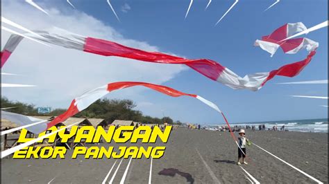 PANJANG BANGET Nerbangin Layangan Burung Ekor Panjang Di Pantai