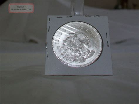 Mexico Silver Cinco Pesos Bu Brilliant Uncirculated