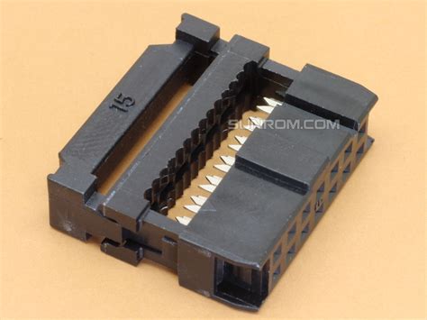 14 Pin IDC Female Connector With Strain Relief 6121 Sunrom Electronics