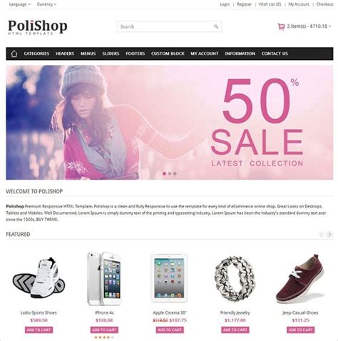 27+ HTML5 eCommerce Themes & Templates