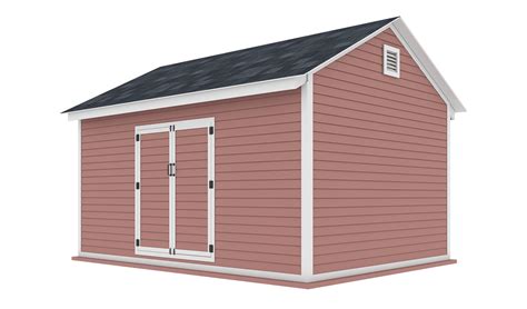 12x16 Gable Storage Shed Plan - Shedplans.org