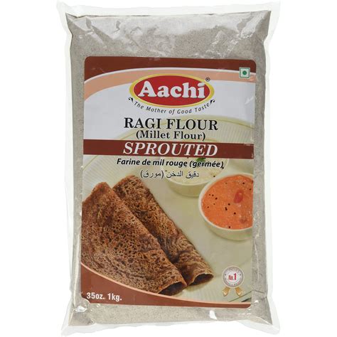 Buy Online Aachi Sprouted Ragi Flour 1 Kg Kesar Grocery New