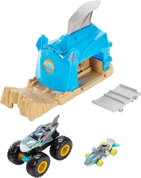 Hot Wheels Garage Lanciatore Squalo Con Veicolo Monster Truck E