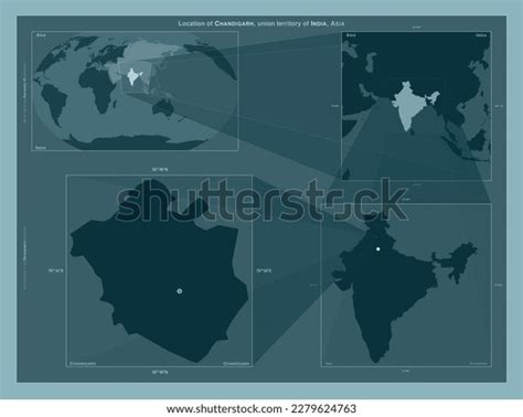 Chandigarh Union Territory India Diagram Showing Stock Illustration ...