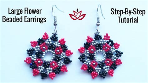 Large Seed Beads Flower Earrings Tutorial How To Make Seed Beads