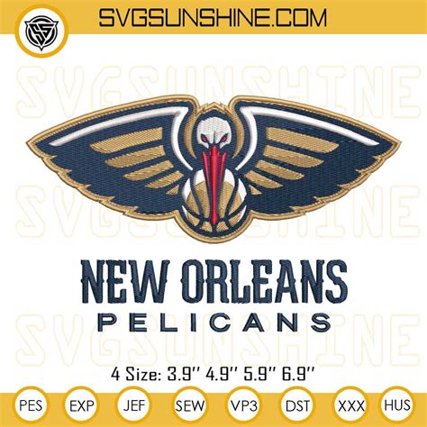 New Orleans Pelicans Logo Embroidery Design