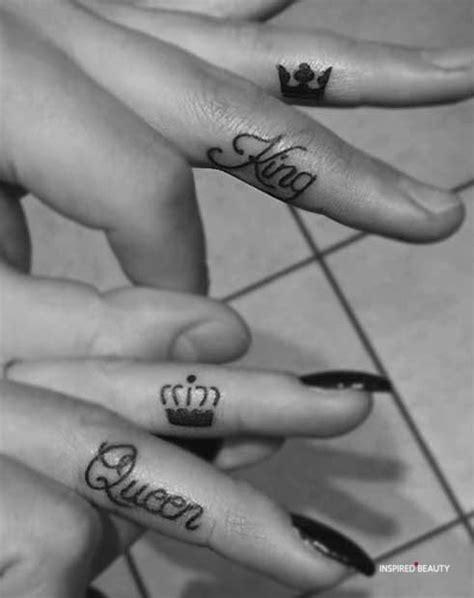 Queen Crown Tattoos On Finger