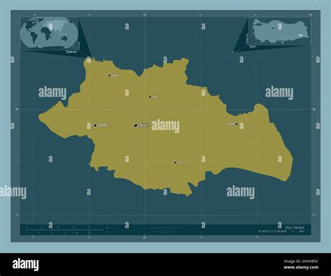 Siirt Province Of Turkiye Solid Color Shape Locations And Names Of