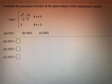 Answered Evaluate The Piecewise Function At The Bartleby