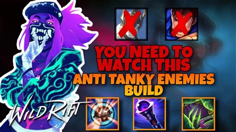 Wild Rift Akali VS Tank Enemies Best Anti Tank Build Wild Rift