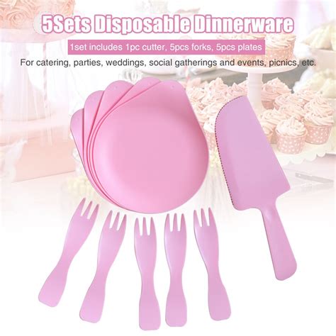 Sets Wegwerp Servies Set Picknick Solid Home Vork Grandado