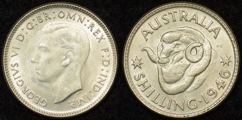 Australia 1946 Shilling Uncirculated The Purple Penny