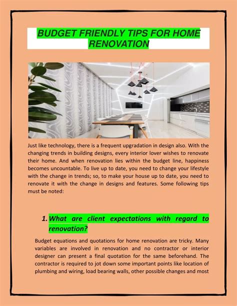 Ppt Budget Friendly Tips For Home Renovation Powerpoint Presentation